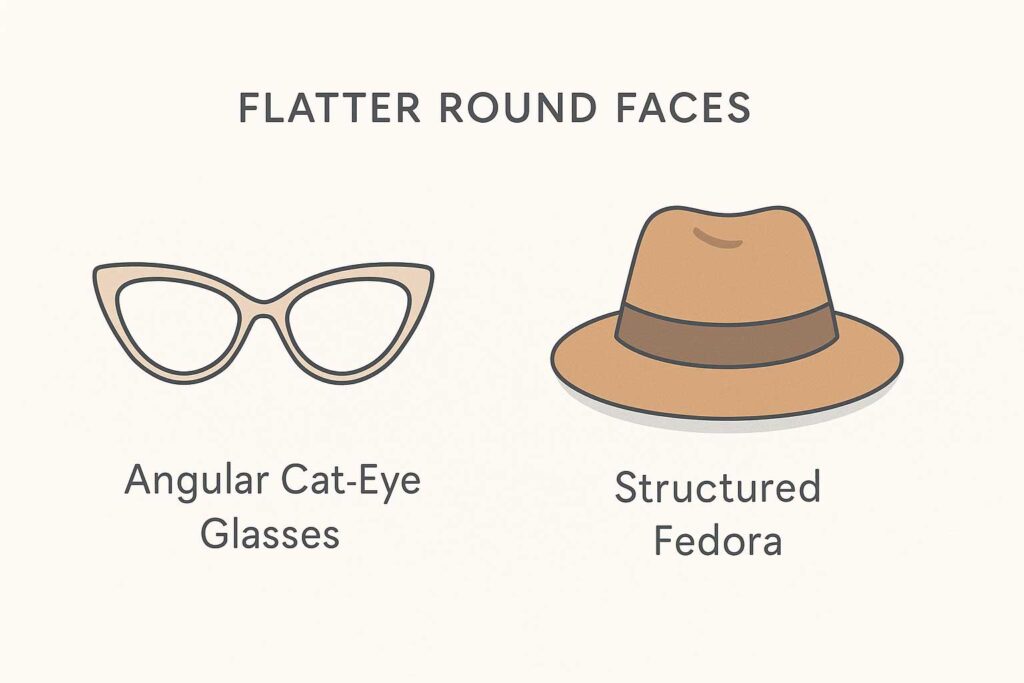 Suitable Accessories for round shape faces